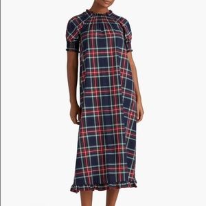 Hill House plaid dress sz L
